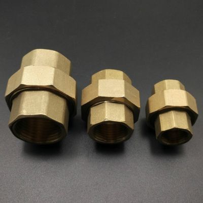 【CW】 1/2 quot; 3/4 quot; 1 quot; BSP Female Thread Brass Union Pipe Fitting Coupler Adapter Malleable Slip Joint Connection