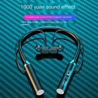 Wireless Headset Sport Neck-mounted Earphone Magnetic Suction Music Earbuds Stereo In-ear Headphones For Android methodical