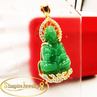 INSPIRE JEWELRY  จี้พลอยล้อมเพชร ไซด์ 7x5cm. งานฝังแบบร้านพลอย ร้านเพชร งานจิวเวลลี่ สวยงาม ปราณีต พร้อมกล่องกำมะหยี่สวยหรู