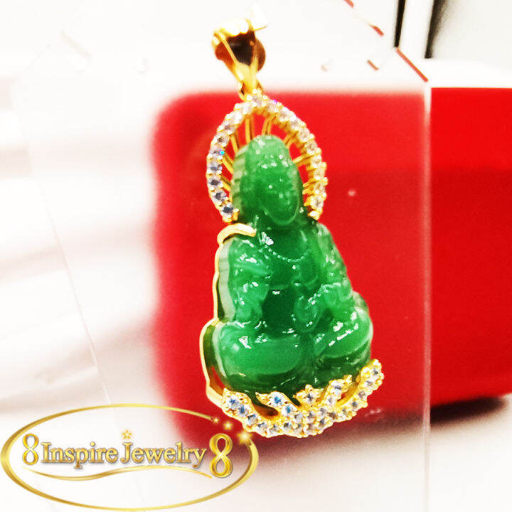 inspire-jewelry-จี้พลอยล้อมเพชร-ไซด์-7x5cm-งานฝังแบบร้านพลอย-ร้านเพชร-งานจิวเวลลี่-สวยงาม-ปราณีต-พร้อมกล่องกำมะหยี่สวยหรู