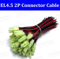 มินิสีเขียว50ชิ้น EL4.5mm ชายเชื่อมต่อ18AWG22AWG ลวดเชื่อมต่อสายเคเบิล200มิลลิเมตรจัดส่งฟรี