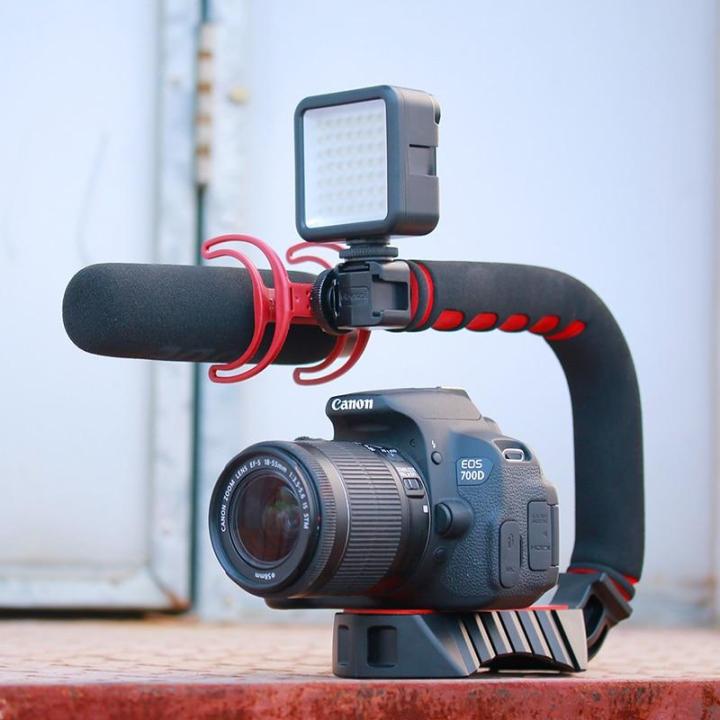 ulanzi-u-grip-pro-triple-shoe-mount-video-stabilizer-handle-video-grip-camera-phone-video-rig-kit-for-nikon-canon-iphone-x-8-7