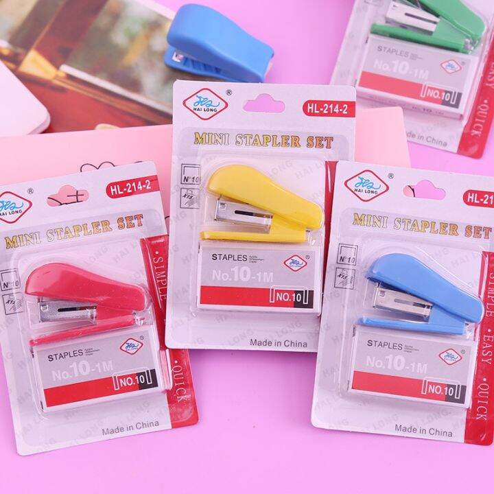 Cartoon Stapler Suit Cute Mini Stapler 10# Staples Office Supplies ...