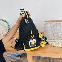 【CW】Pokemon Pikachu Casual Mobile Phone Shoulder Bag Mens Womens Style Canvas Youth Athleisure Backpack