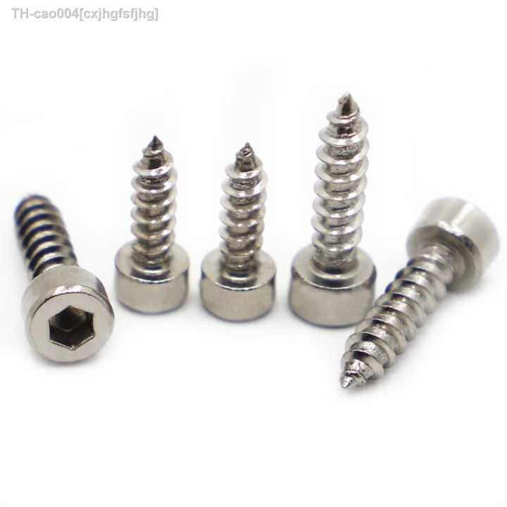 10-50pcs-m2-m2-6-m3-m3-5-m4-m5-304-a2-70-stainless-steel-allen-hex-hexagon-socket-cap-head-self-tapping-wood-screw