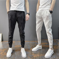 NGHG MALL-Pi Shuai Striped Casual Pants for Men, Popular on the Internet, Same Style Korean Version, Small Feet Social Men