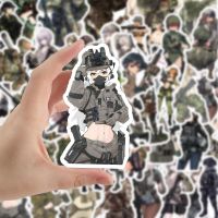 50pcs Anime Camouflage Military Uniform Girls Stickers Graffiti Decals Scrapbooking Laptop Phone Wall Sticker Wall Stickers Decals