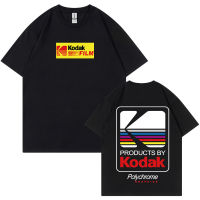 เสื้อยืดผู้ชายฮิปฮอปญี่ปุ่นเสื้อยืดผ้าฝ้ายพิมพ์ลาย Kodak,เสื้อยืดสตรีทสวมใส่ฮาราจูกุแขนเสื้อสั้นใส่ได้ทุกเพศฤดูร้อน