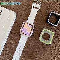 GuangZhouLiChaoPiF เคสป้องกัน สองสี สําหรับ smart watch series 8 7 6 5 4 iwatch 45 44 42 41 40 38 มม.