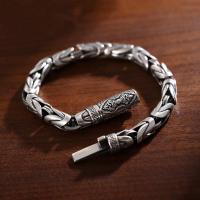 New Handmade Retro Mens Safe Braided Bracelet Diamond Pestle Tide Hip Hop Niche Thai Silver Jewelry Accessories Charms and Charm Bracelet