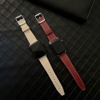 High quality Leather Loop for series 7 41mm 45mm 6 5 4 SE 44mm 40mm smart watch wristband for 3 2 42mm 38mm