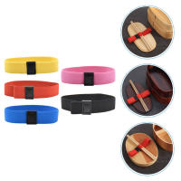 Mlinstudio 5PCS Creative Elastic Bento Box Fixing Straps Elastic Lunch Lunch Holder Straps