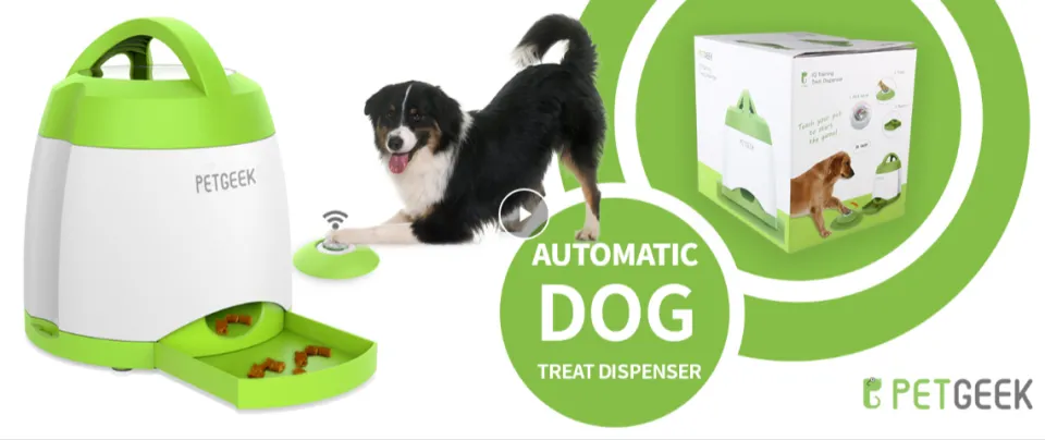  PETGEEK Automatic Dog Treat Dispenser, Dog Puzzle