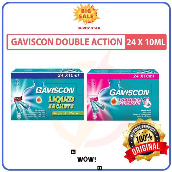[100 SEALED] Gaviscon Peppermint Gaviscon Double Action New Liquid