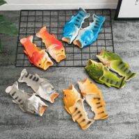 COD สินค้าแฟชั่นReady Stock sandle lelaki Fish slippers summer fashion weird weird wear one word toward mens summer bo