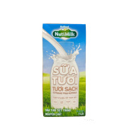 NutiMilk Sữa tươi sạch - Sữa tươi tiệt trùng nguyên chất không đường Hộp 1
