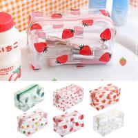 Transparent Cosmetic Bag Zipper Pouch With Cute Pattern Portable PVC Toiletry Bag For Travel Versatile Cosmetic Bag Pouch For Brushes And Essentials decent