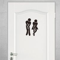 Funny Toilet Sign Wall Stickers Bathroom Decoration Diy Creative Adesivos De Paredes Home Decal Wall Mural Art Posters Removable