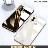 สำหรับ Infinix ร้อน12i/ร้อน12โทรศัพท์กรณีหรูหราชุบตรงขอบนุ่มปลอกกันกระแทกปกหลัง