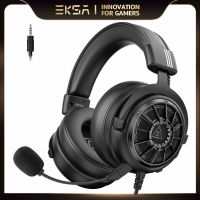 EKSA หูฟังแบบมีสายเกมเมอร์ E5000 3.5มม. Headphone Gaming สเตอริโอรอบทิศทาง3มิติสำหรับพีซี/PS4/PS5 /Xbox พร้อมไมโครโฟนครอบหู Dawmhq168