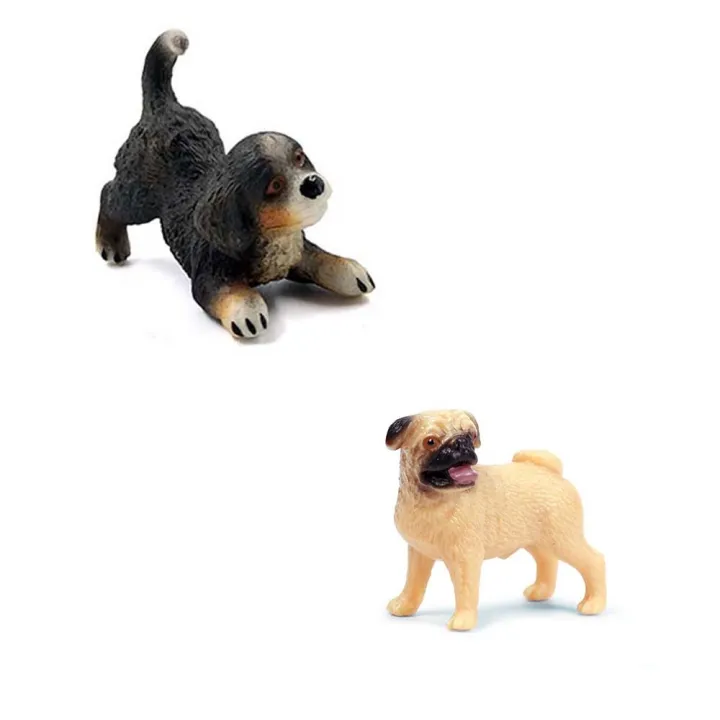 YAO06 Mini Craft Pug Dog Decoration Accessories Hound Ornaments Miniature  Animal Model Figurines | Lazada PH