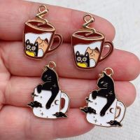 【CC】♤™  10pcs Enamel New Cup for Jewelry Making Kawaii Earring Pendant Necklace Accessories Diy Supplies Materials