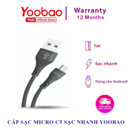 Dây cáp sạc Micro USB YOOBAO C5 Sạc ổn định dài 1m thumbnail