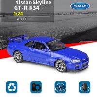 A124 Nissan Skyline GT-R R34ของแท้ของเล่นรถรุ่น Diecast จำลอง Scale Static รุ่นรถหัตถกรรมของเล่นคอลเลกชันของที่ระลึก GiftM