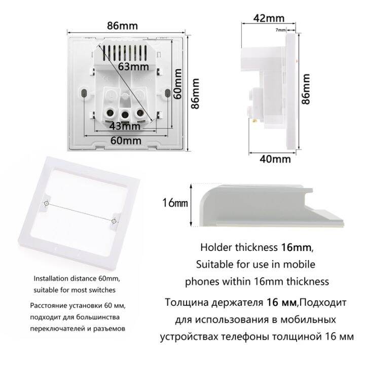 new-popular89-eu-เต้าเสียบปลั๊กมาตรฐานพร้อมพอร์ตชาร์จ-usb-สำหรับชาร์จโทรศัพท์ประเภท-phone86