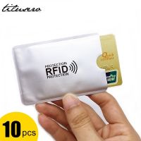 10pcs Anti RFID Blocking Reader Lock Card Holder ID Bank Card Case Protector Aluminium Metal Smart Anti-theft Credit Card Holder