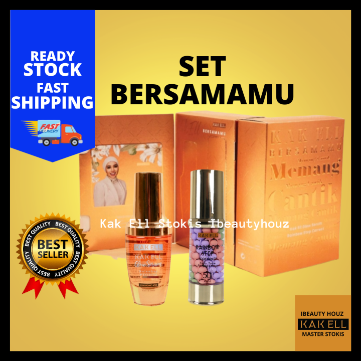 Set Kak Ell Bersamamu Glow Serum KGS + Rainbow Primer Lazada