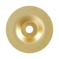 4 100mm 300 Grit Vacuum Brazed Diamond Grinding Disc Grinding Cup Wheel for Angle Grinder Granite Marble Iron Steel Masonry