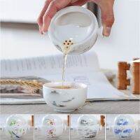 Ceramics Tea set Include 1 Pot 1 Cup High quality elegant and easy gaiwanBeautiful and easy teapot kettlekung fu teaset