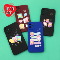 Y11/Y12/Y15/Y17 Y20/Y20s/Y12s Y22 /Realme5 C12 C17 เคสมือถือนิ่ม TPU กันเลนส์กล้องนูนลายการ์ตูนติดอะไหล่