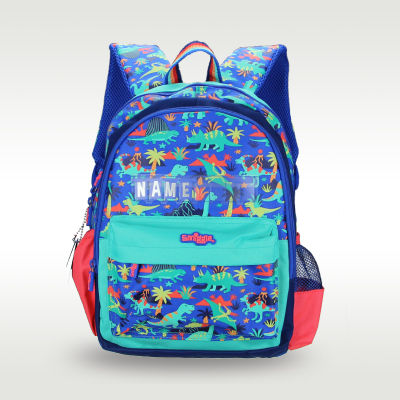 กระเป๋านักเรียนสำหรับเด็กของแท้,เป้สะพายคอมพิวเตอร์ไดโนเสาร์สีฟ้าเด็กชายน่ารักอายุ3-7ปีกระเป๋าใส่นามบัตร14นิ้ว