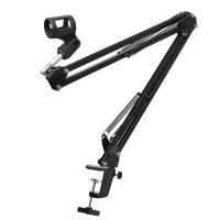 ♚☒ Professional Flexible Desktop Microphone Hanging Adjustable Boom Scissor Arm Stand for Podcast Streaming Youtube