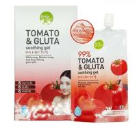 (ยกกล่อง/3ซอง) Baby Bright Tomato &amp; Gluta Soothing Gel 50ml เบบี้ไบร์ท โทเมโท กลูต้า ชูทติ้ง เจลมะเขือเทศ กลูต้า