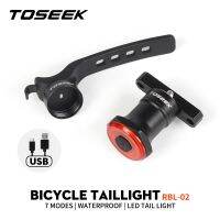 ☁✤✸ TOSEEK RBL-02 Bicycle Smart Auto Brake Sensing Light IPx6 Waterproof USB Charging Taillight Bike Rear Light Accessories