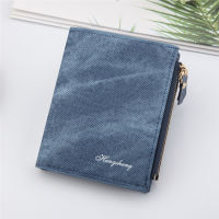 Short Women Wallets Solid Color Zipper Buckle Coin Purses Female Money Clip Ladies Letter Card Holder Clutch Bag