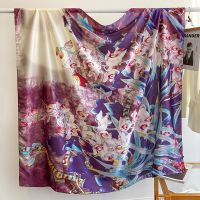 【Miki Xinyuan】140X140Cm DesignWomen TwillHighPrintt Silk Shawlhijab Scarves Beach Stoles Foulard Bandana