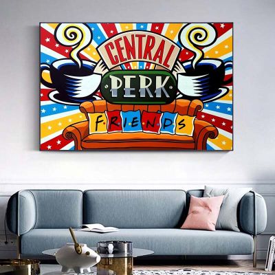 แฟชั่นคลาสสิก Central Perk คาเฟ่เพื่อนชาวอเมริกันรายการทีวีผ้าใบลายพิมพ์โปสเตอร์ภาพวาดบนผนังภาพตกแต่งบ้าน1ชิ้นกรอบด้านในหรือไร้กรอบ
(การปรับแต่งรวมถึงผ้าใบวาดภาพและกรอบ)
