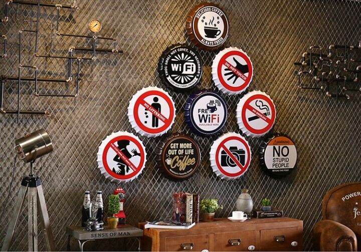 Creative Rustic Vintage Beer Bottle Cap Wall Decor 35cm Lazada PH