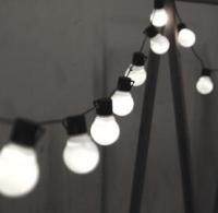 10M LED String Lights with 38Pcs G50 White Globe for Indoor Outdoor Garden Party Patio Decoration and Connectable Plug included