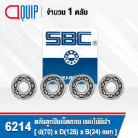 6214 SBC จำนวน 4 ชิ้น ตลับลูกปืนเม็ดกลมร่องลึก แบบไม่มีฝา OPEN ( Deep Groove Ball Bearing )