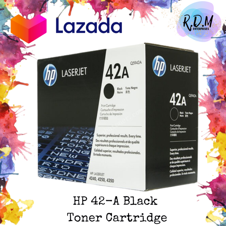 HP 42A (Q5942A) Black blk Original Toner Cartridge | Lazada PH