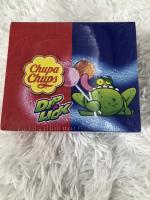 Chupa Chups อมยิ้มกลิ่นโคล่าและกลิ่นสตรอเบอร์รี่พร้อมผงน้ำตาล น้ำหนักสุทธิ 108 กรัม