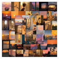 10/30/60PCS INS Style Sunset Scenery Aesthetic Stickers Decal Scrapbook Laptop Luggage Guitar Phone Diary Graffiti Sticker Toy