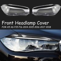 Car Front Head Light Lamp Cover, for BMW X5 F15 X6 F16 2014-2018 Waterproof Headlight Shell Cover