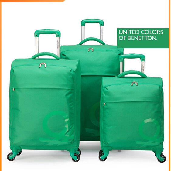 Benetton suitcase trolley case female Oxford cloth ultra-light boarding ...