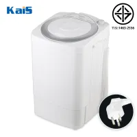 KaiS เครื่องซักผ้า เครื่องซักผ้าถังเดียว เครื่องซักผ้าขนาดเล็กกึ่งอัตโนมัติสำหรับทำความสะอาดอย่างล้ำลึก กำลังการซักสูง ระบบการทำงา